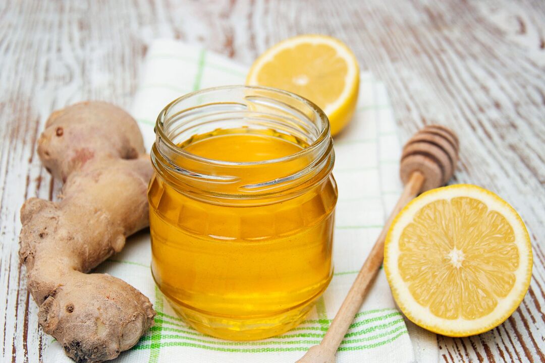 ginger, lemon and honey for potency